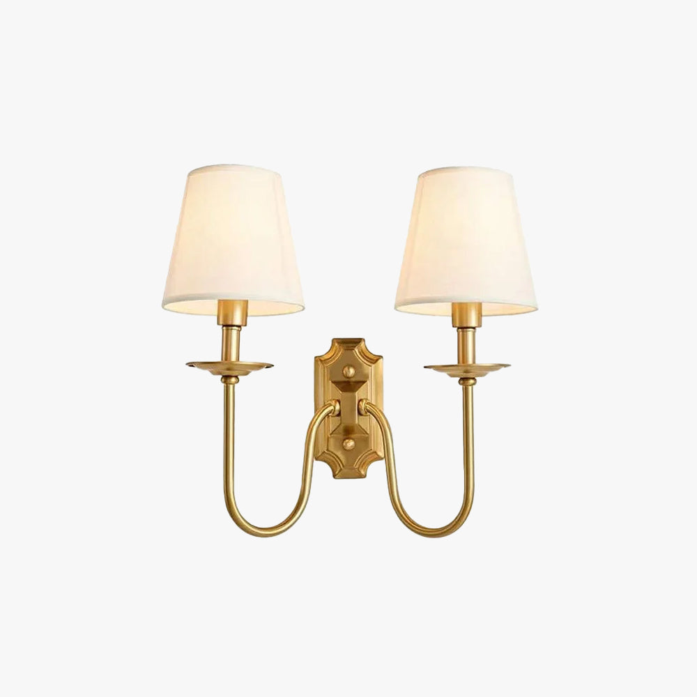 Ribudod Vintage Fabric Shades Wall Lamp