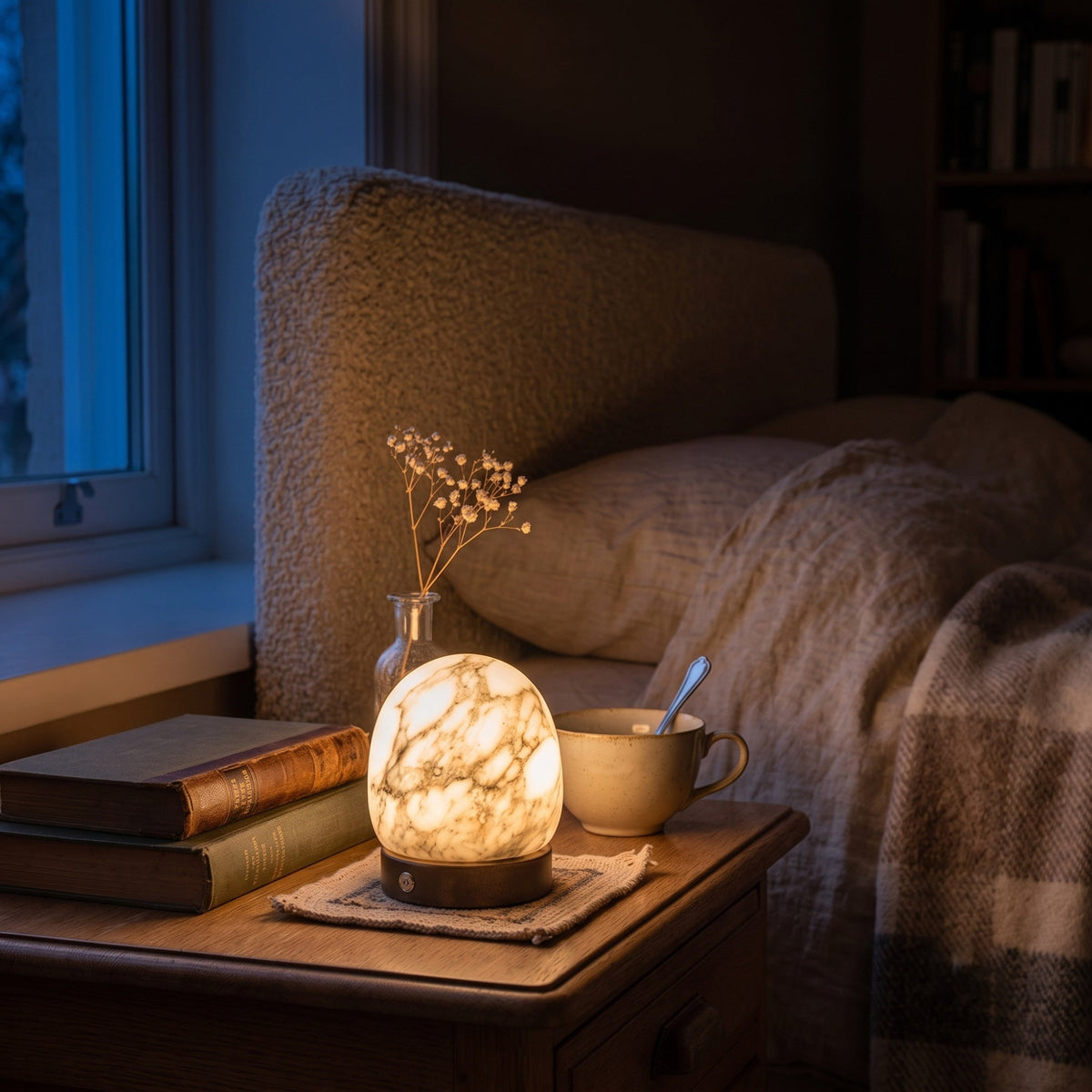 Albeliella Glow Alabaster Table Lamp