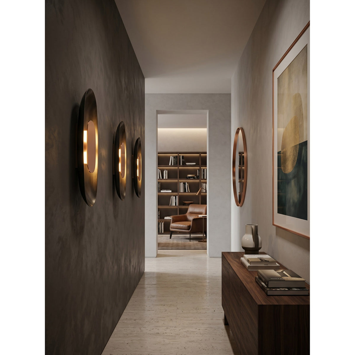 Casoraya Curved Brass Wall Sconce