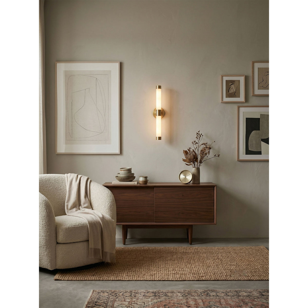 Casinelle Tube Brass Wall Sconce