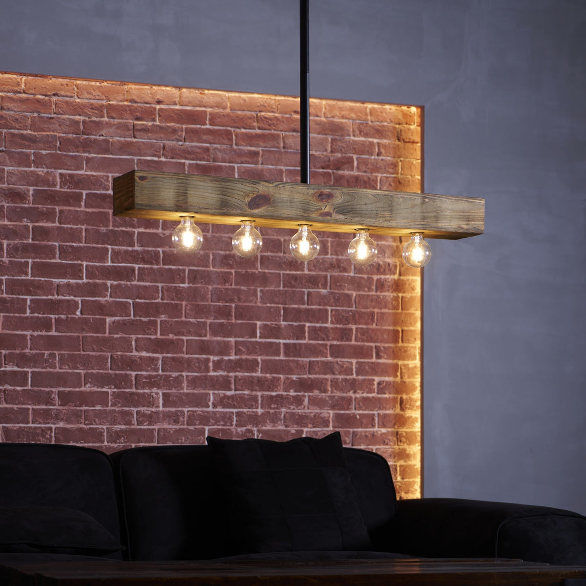 Siraen Wood-beam Island Chandelier