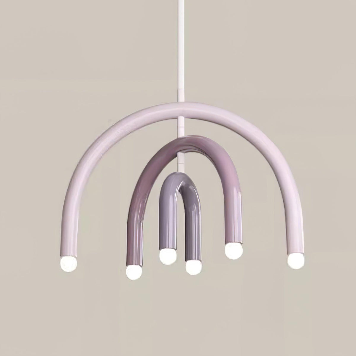 Pendant Lamp Rainbow Modern Metal Arc for Living and Dining Room