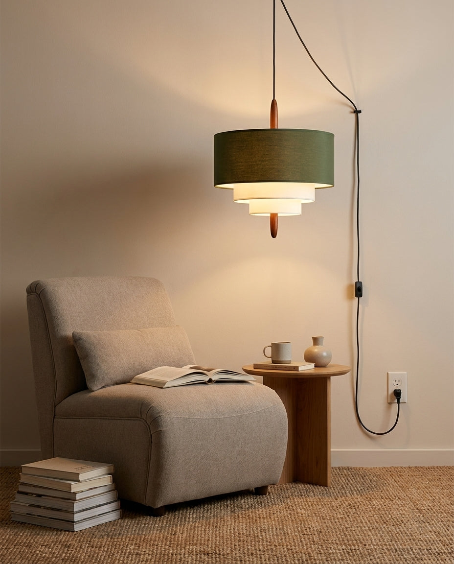 Raphia Plug In Pendant Light
