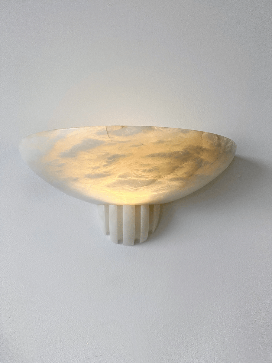 Rare Alabaster Wall Sconce