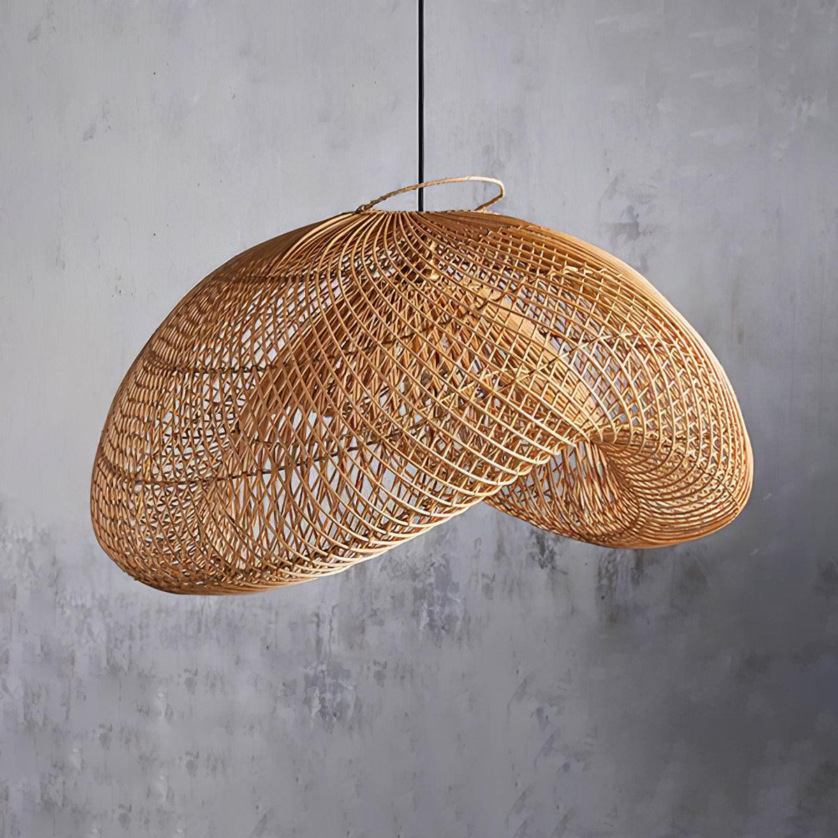 Bidigas Rustic Rattan Pendant Light Living Room