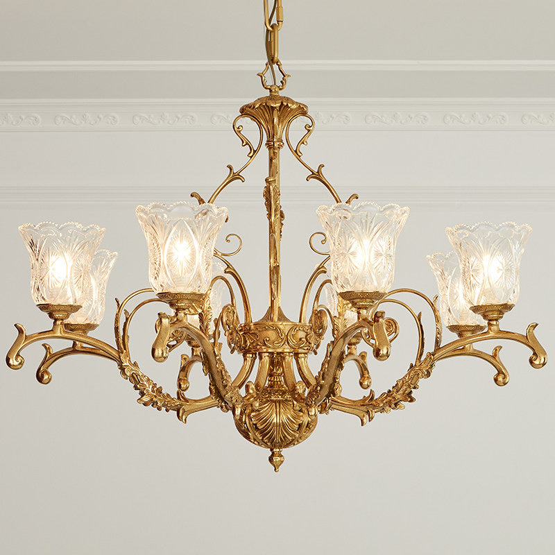 Regency Acanthus Brass Chandelier