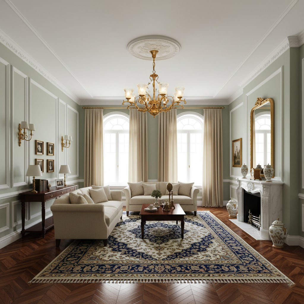 Regency Acanthus Brass Chandelier