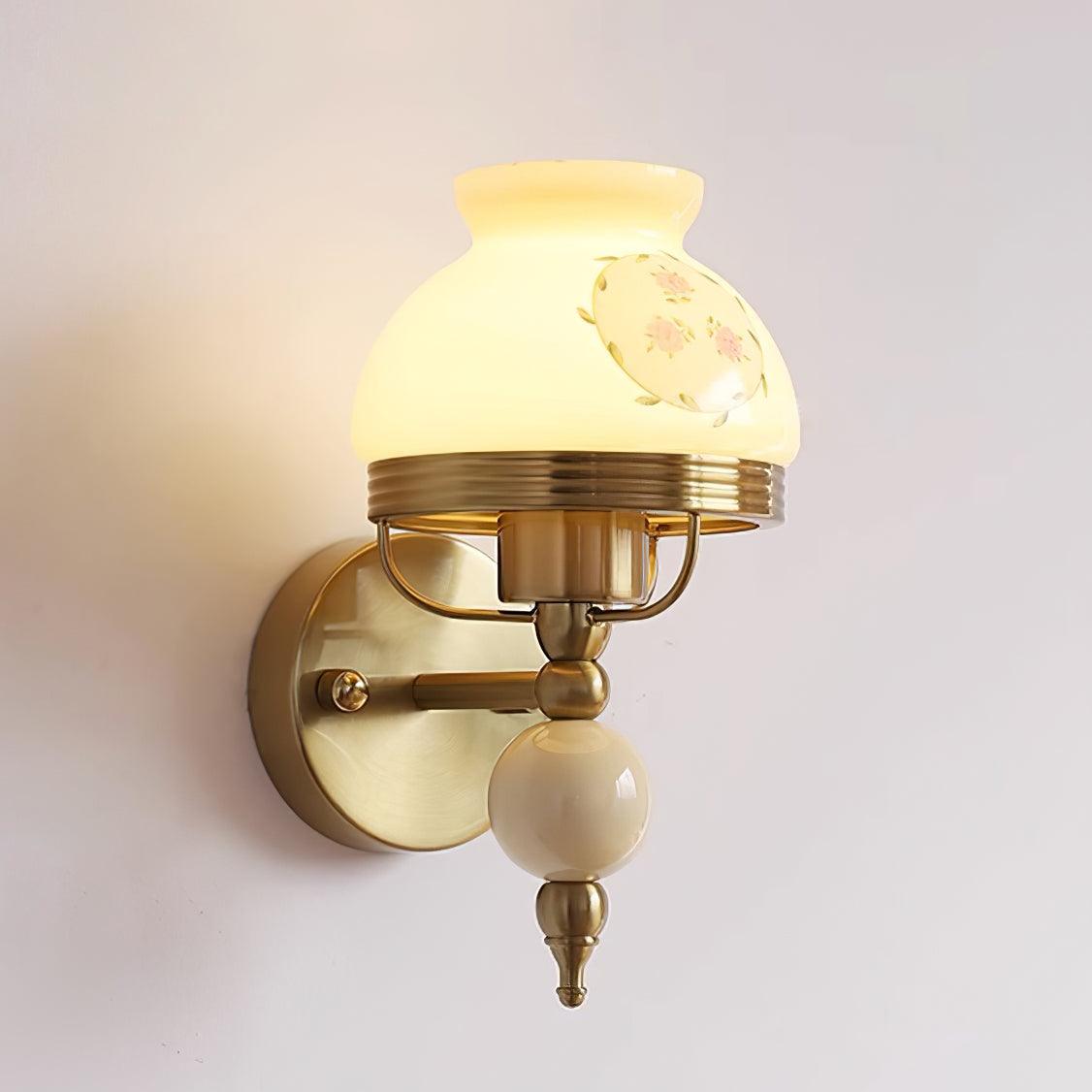 Evia Wall Lamp Glass and Light for Bedroom or Hallway Retro