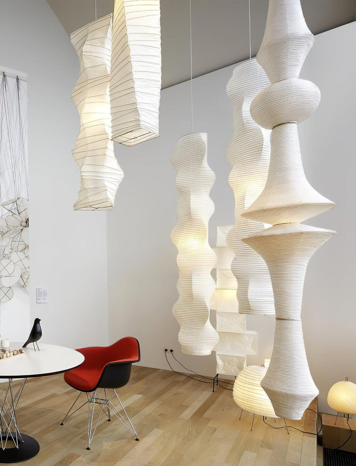 Lunirena Pendant Light Washi Paper E for Living Room
