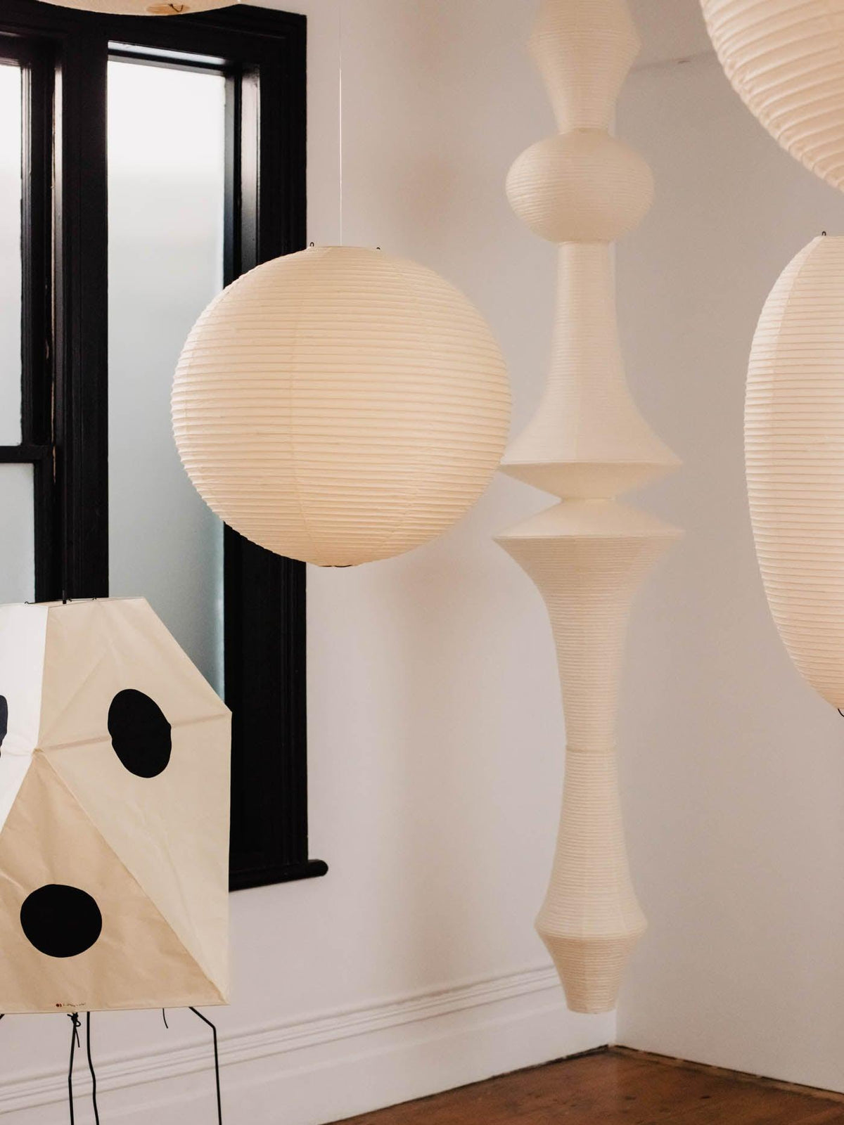 Lunirena Pendant Light Washi Paper E for Living Room