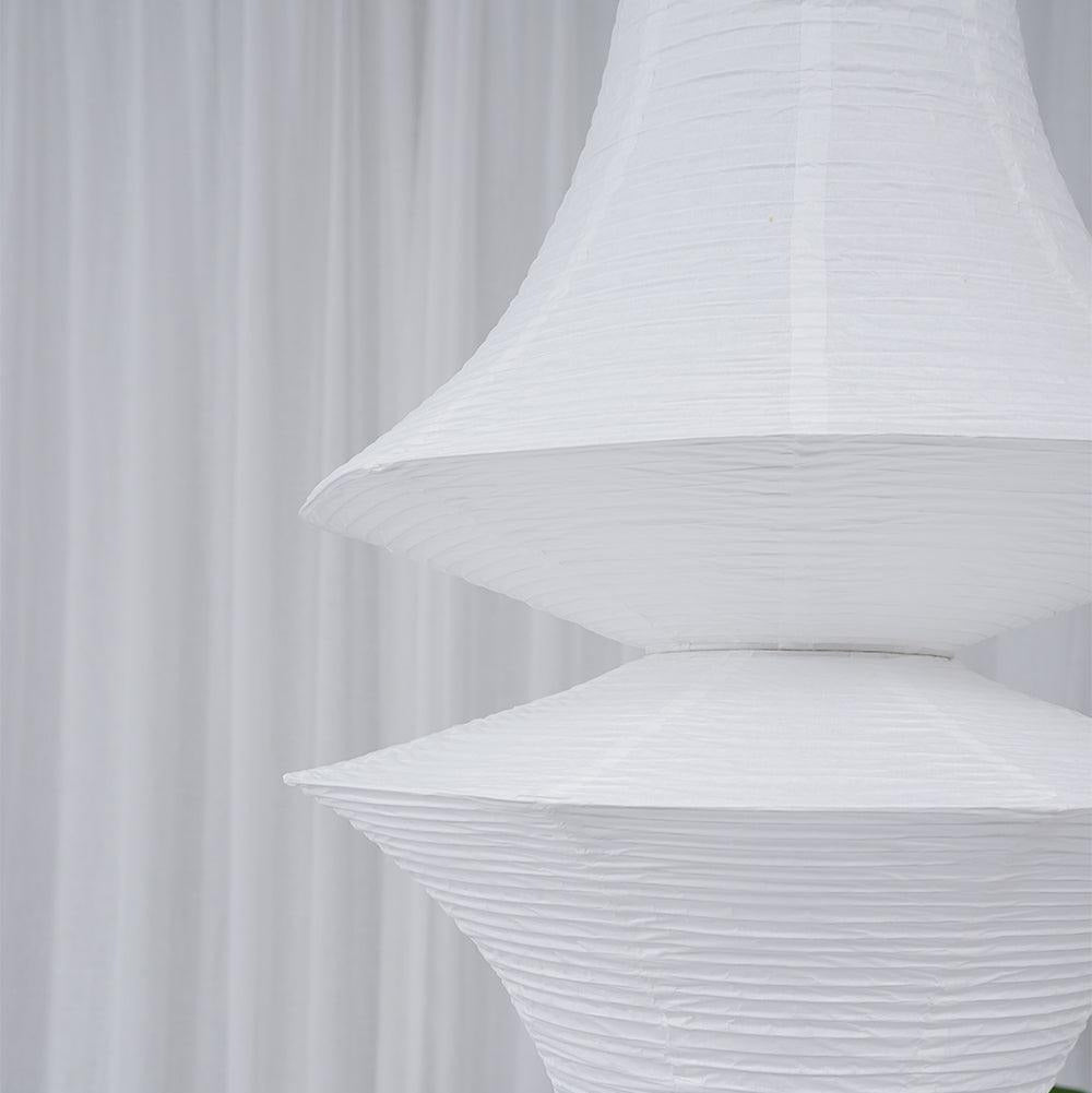 Cesekal Sculptural Paper Vertical Pendant Light