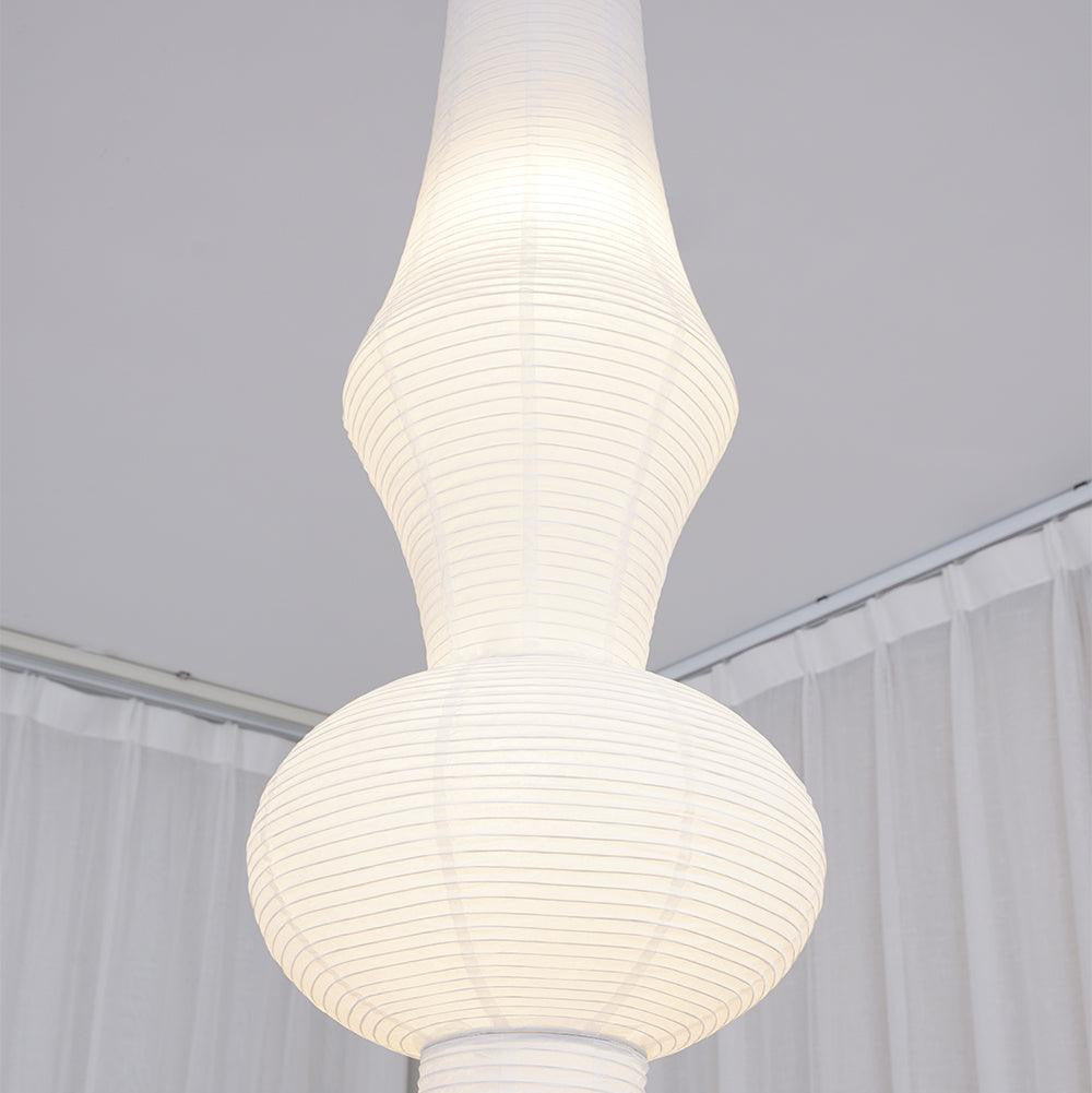 Cesekal Sculptural Paper Vertical Pendant Light