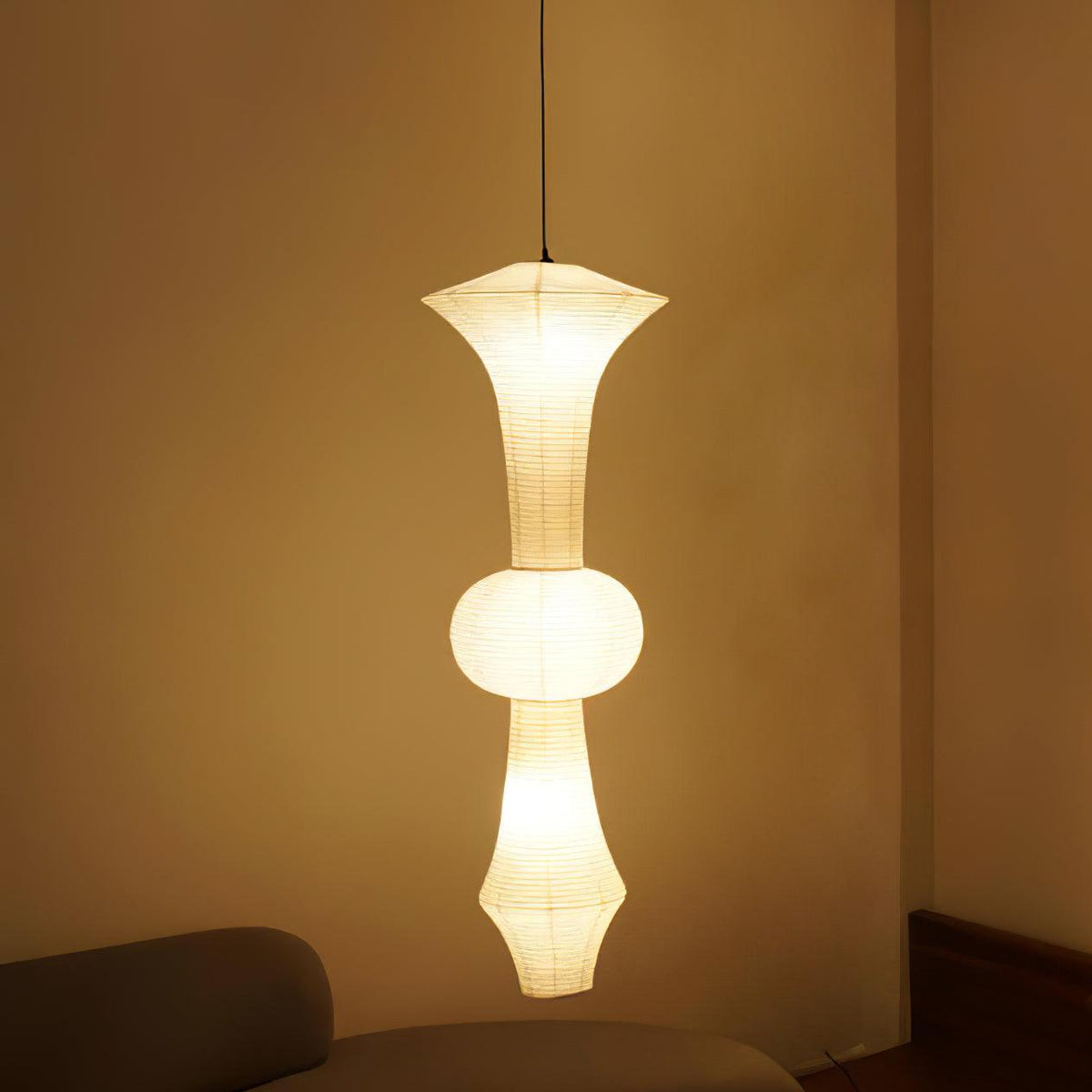 Lunirena Pendant Light Washi Paper E for Living Room