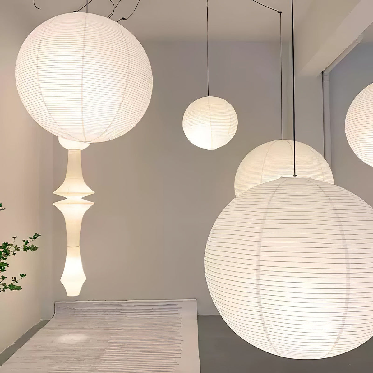 Rotolem Pendant Swag Light Mulberry Silk
