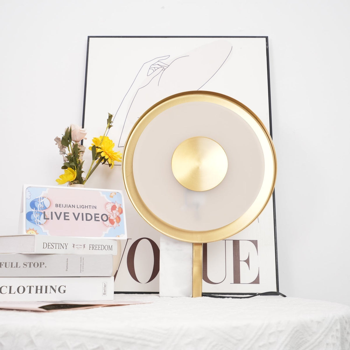 Tessain Marble Minimalist Table Lamp