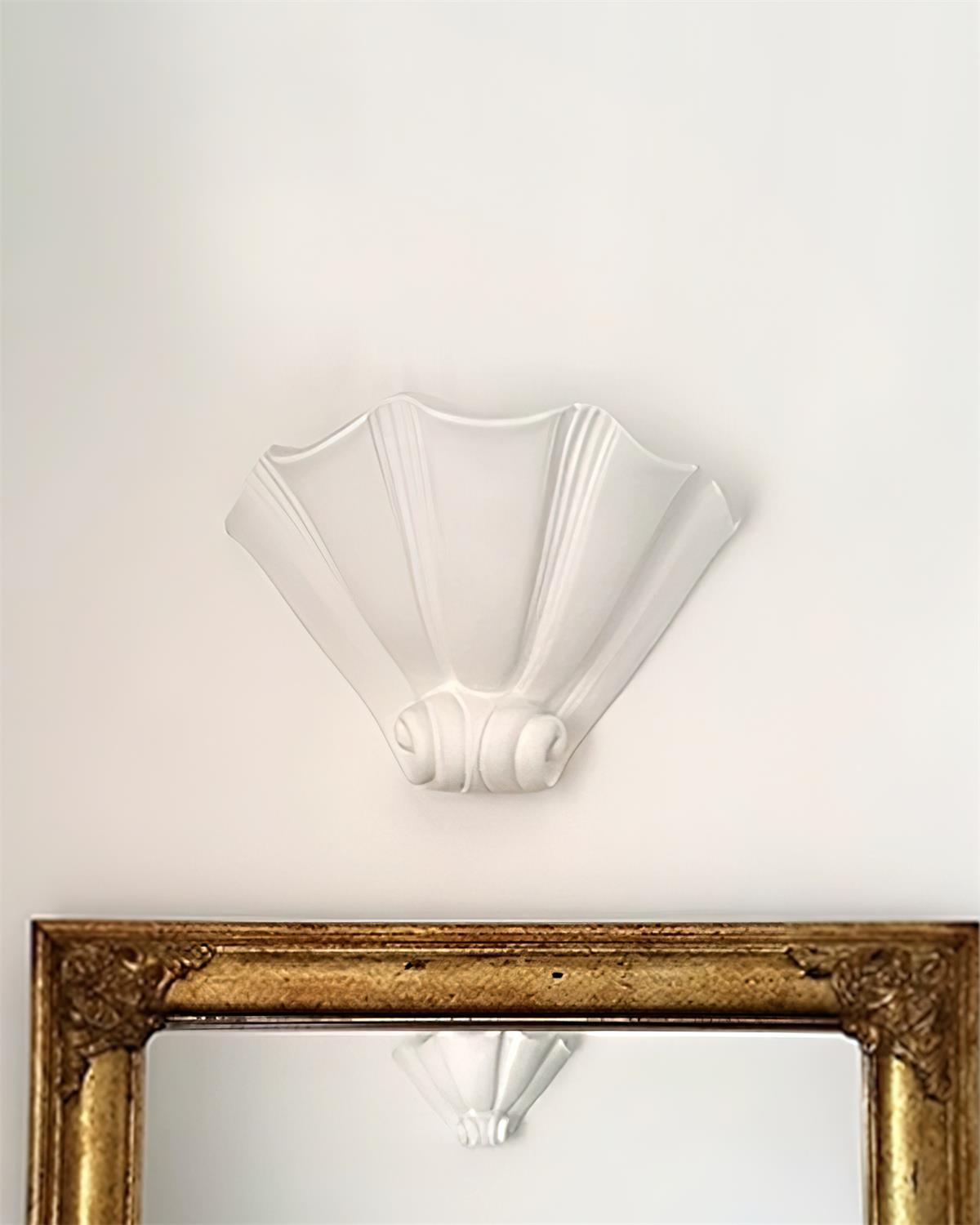 Dorien Wall Lamp Plaster White Shell Classic
