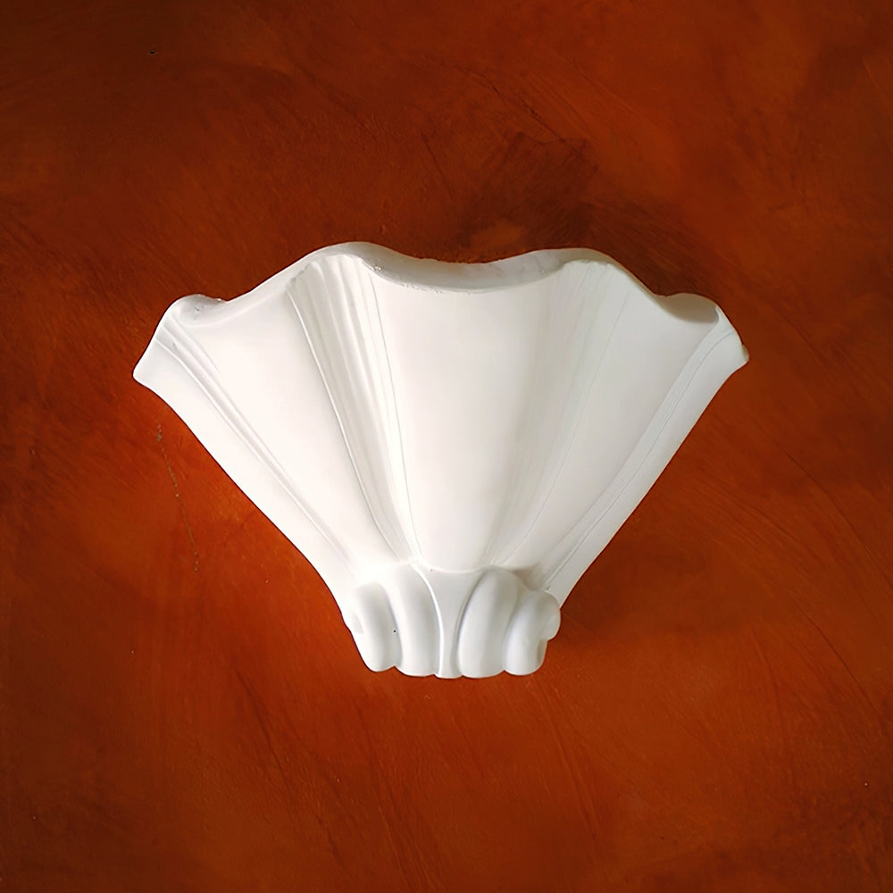 Dorien Wall Lamp Plaster White Shell Classic