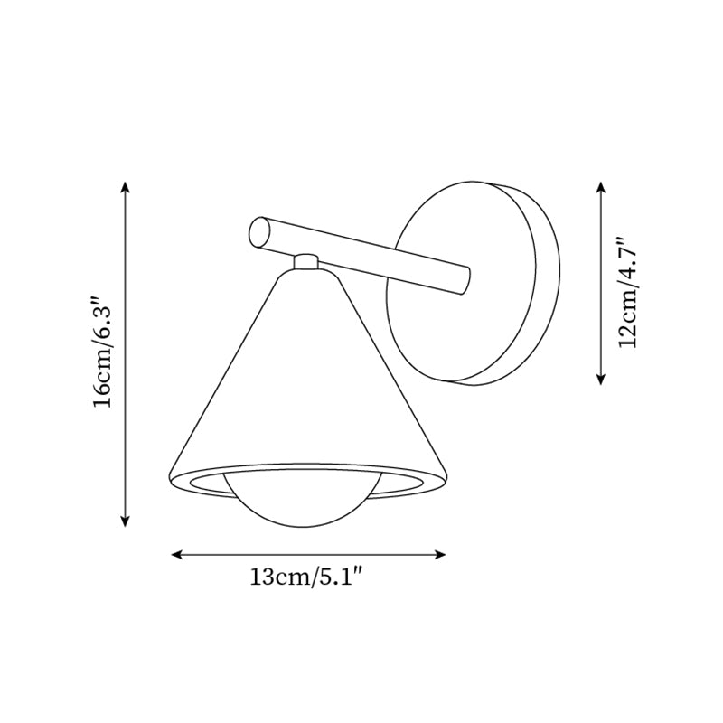 Varen Wall Lamp  triangular cone-shaped travertine
