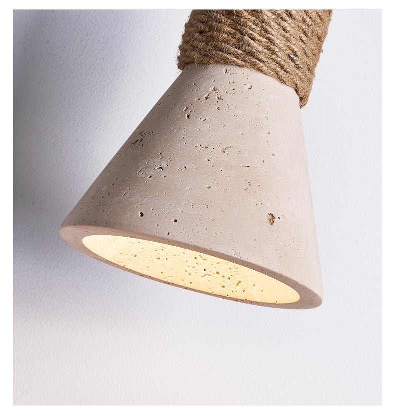 Rope Stone Cone Sconce