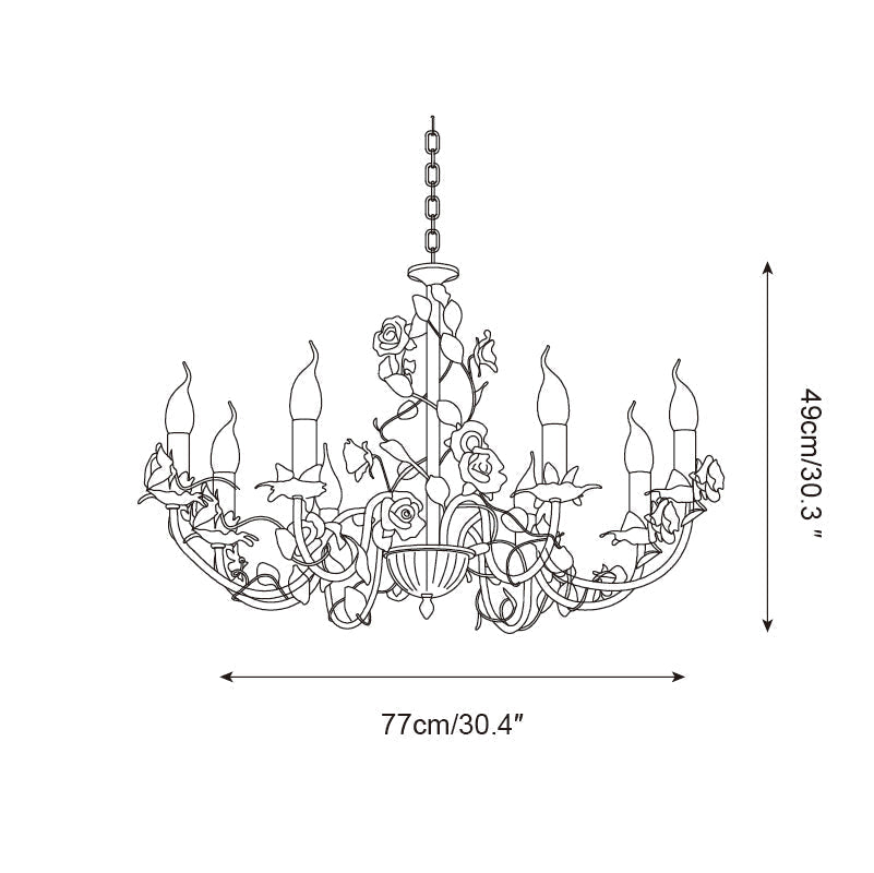 Lysa Vintage White Chandelier
