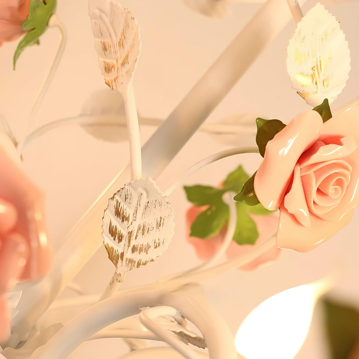 Lysa Vintage White Chandelier