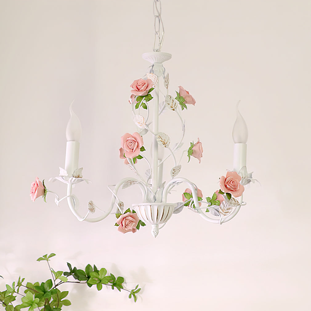Lysa Vintage White Chandelier