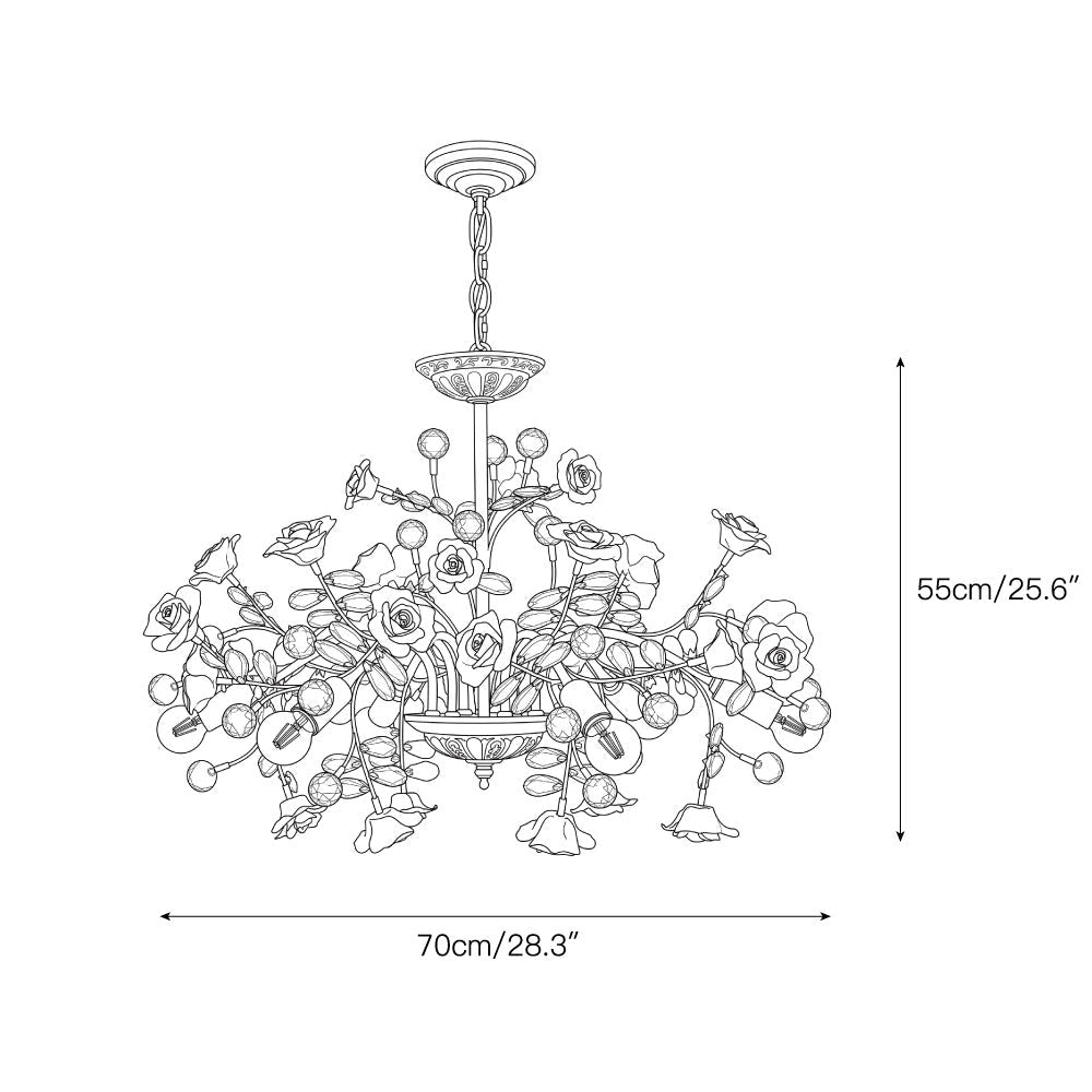 Rosé Amara Chandelier