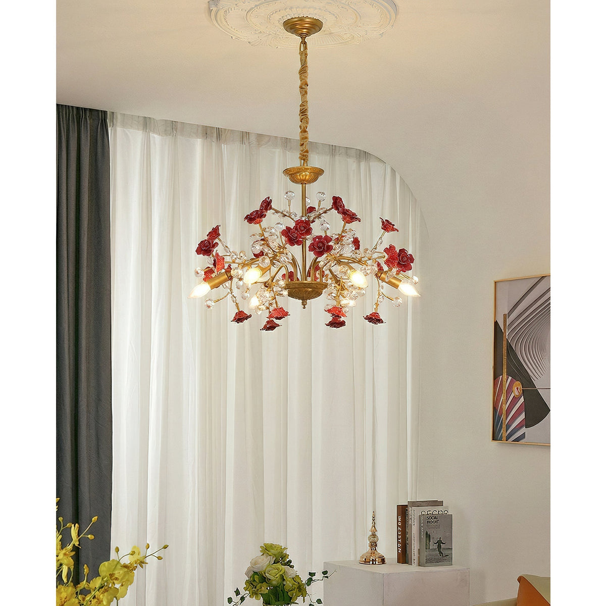 Rosé Amara Chandelier