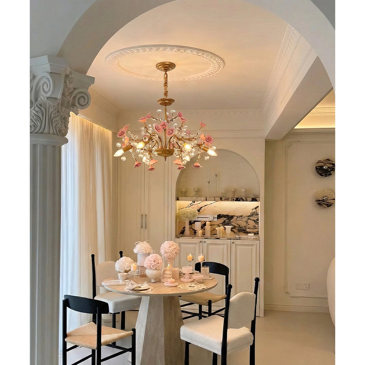 Rosé Amara Chandelier
