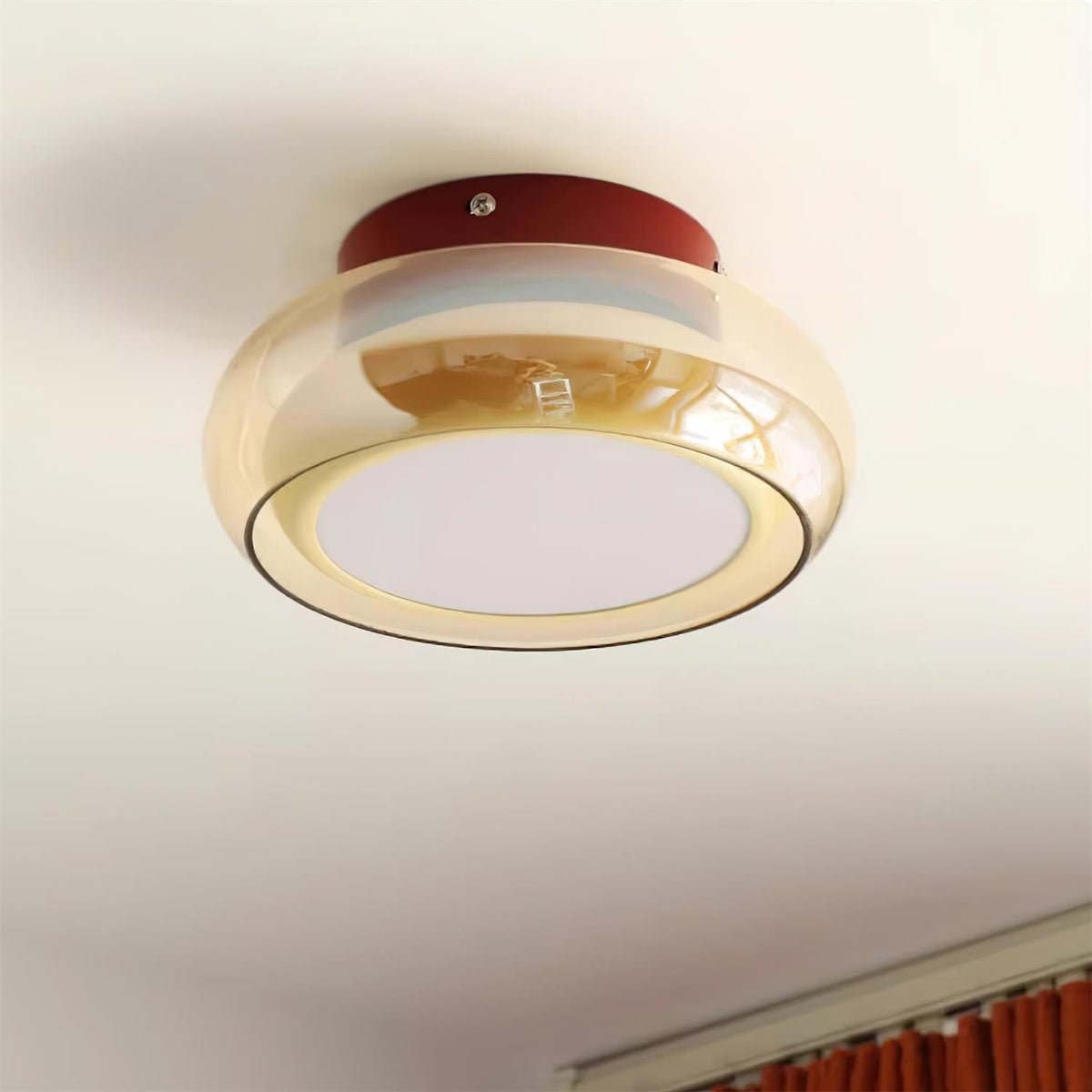Nomivar Retro Glass Flush Mount Ceiling Light