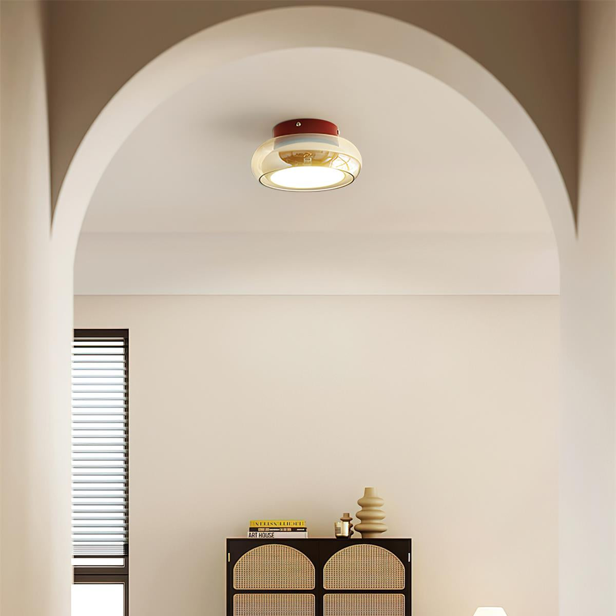 Nomivar Retro Glass Flush Mount Ceiling Light