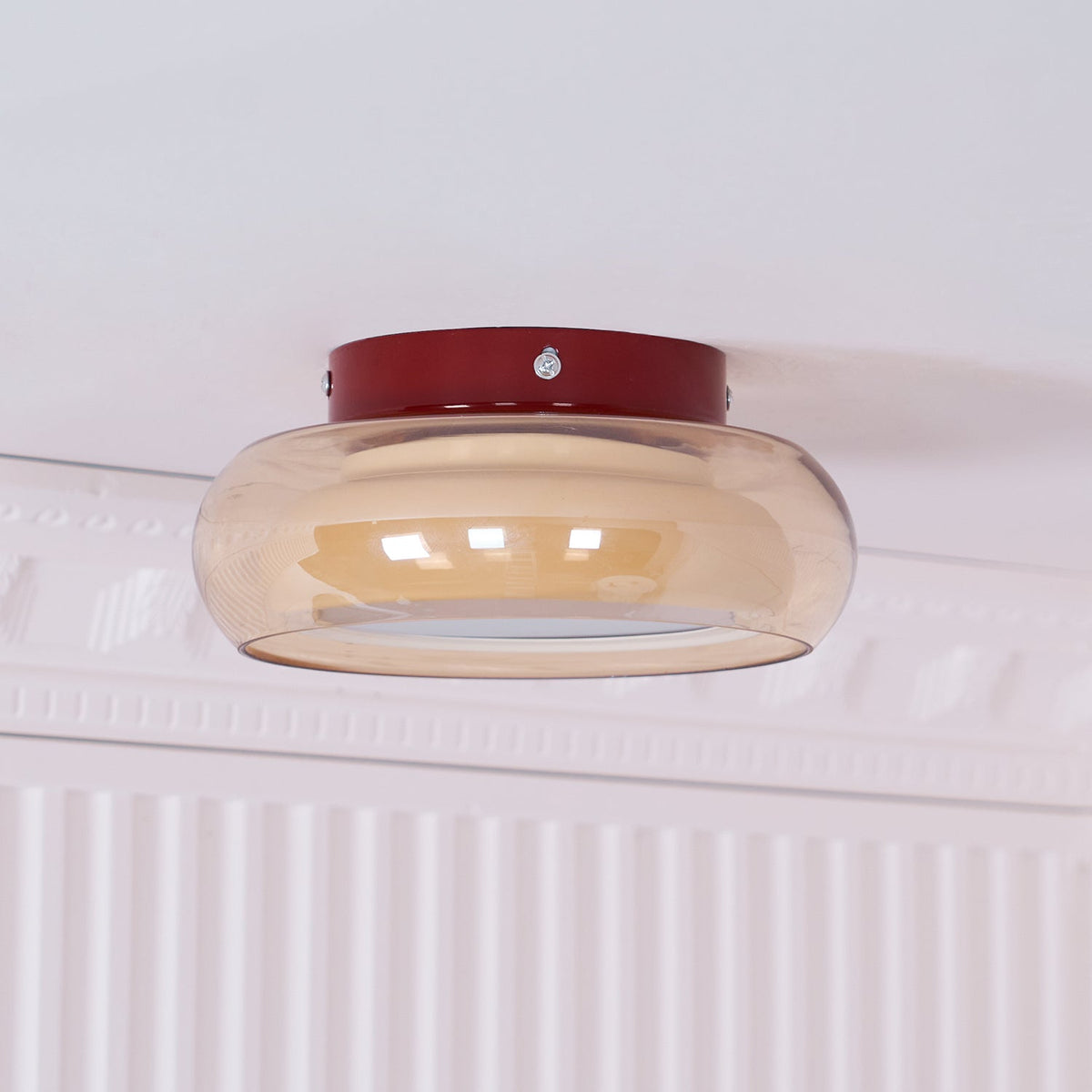 Nomivar Retro Glass Flush Mount Ceiling Light