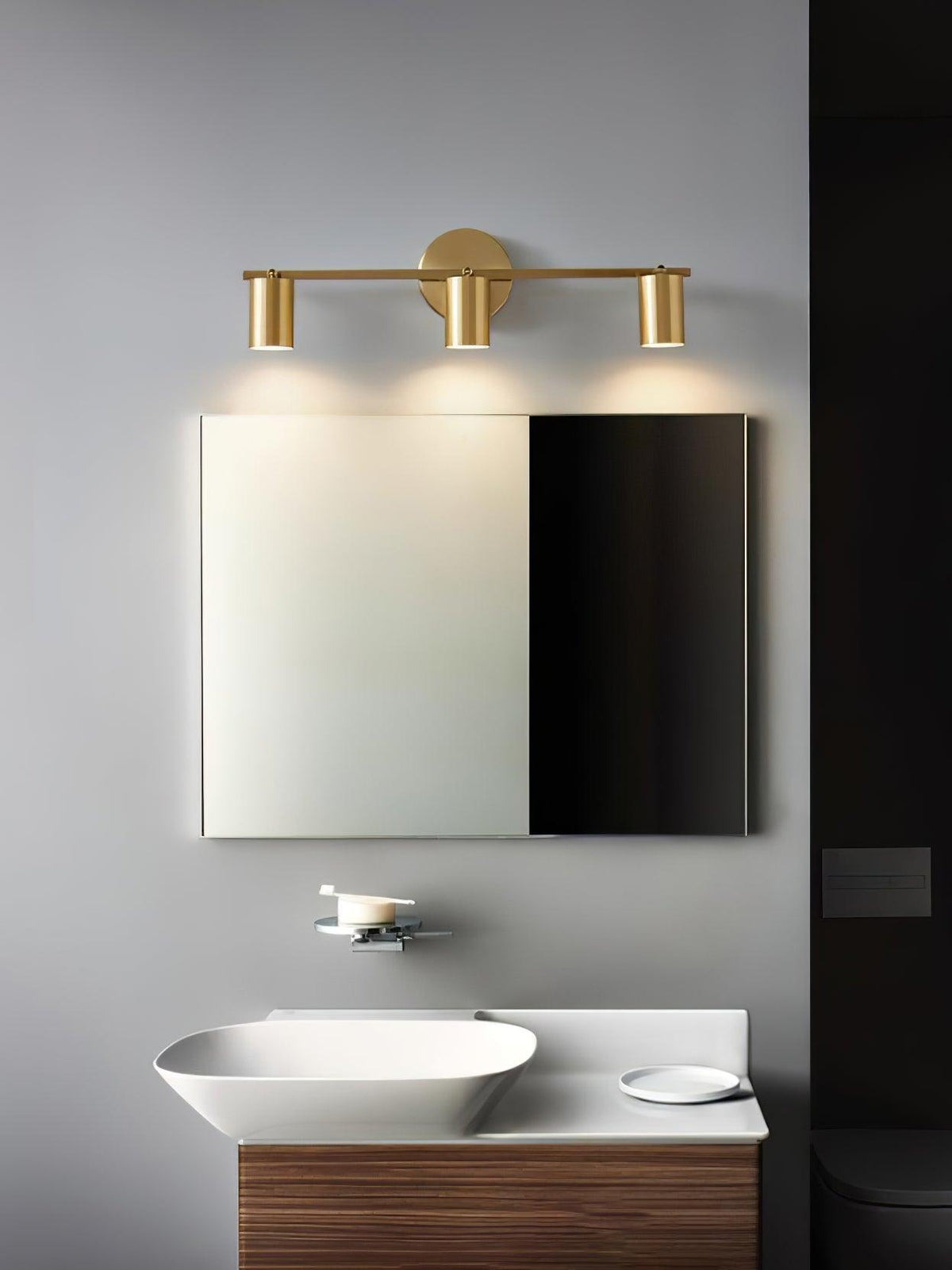 Grover Rotatable Brass Spotlight Wall Light
