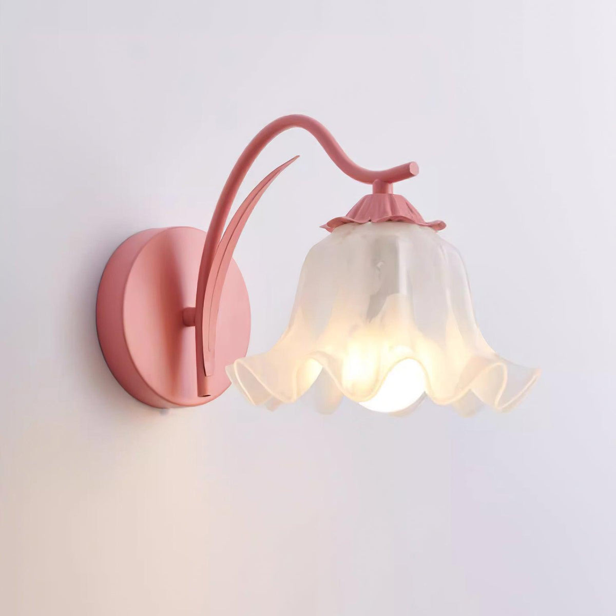 Lily Wall Lamp Botanical Whimsy Green Stem