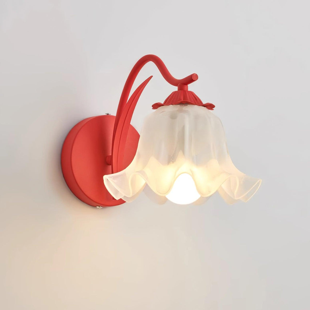 Lily Wall Lamp Botanical Whimsy Green Stem