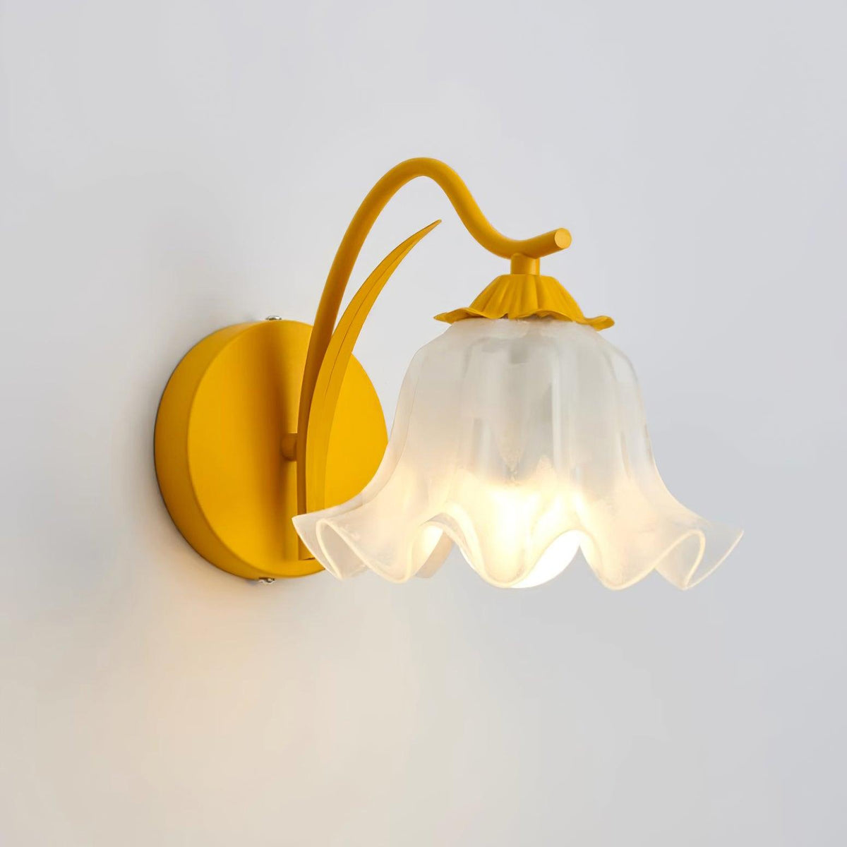 Lily Wall Lamp Botanical Whimsy Green Stem