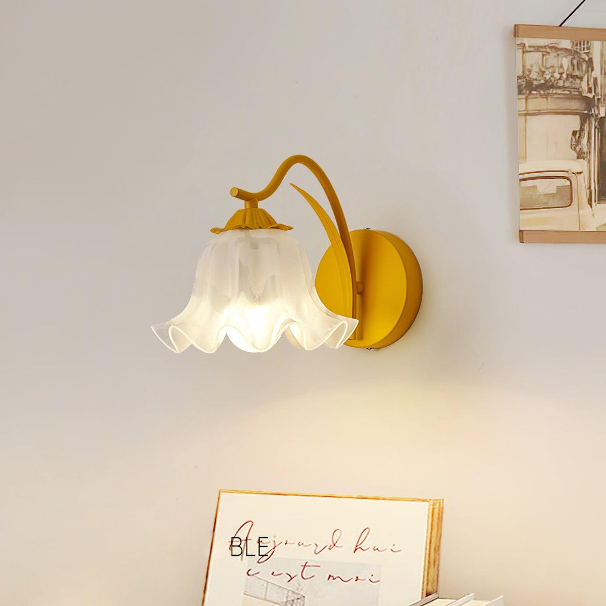 Lily Wall Lamp Botanical Whimsy Green Stem