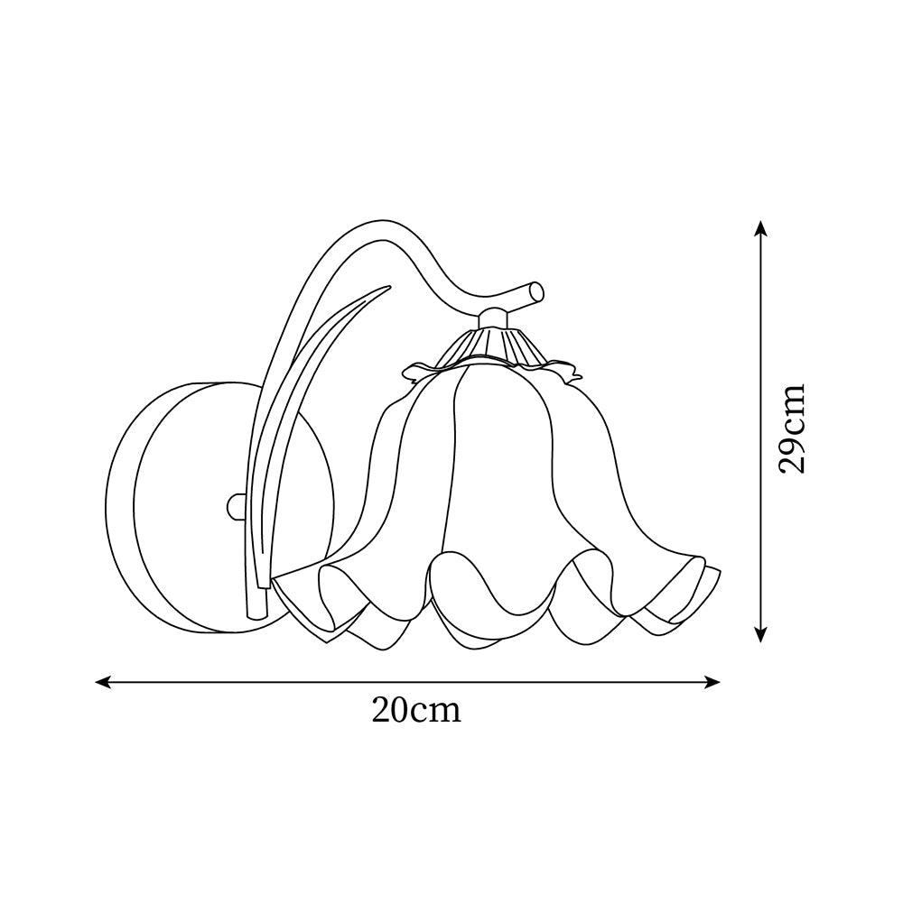 Lily Wall Lamp Botanical Whimsy Green Stem