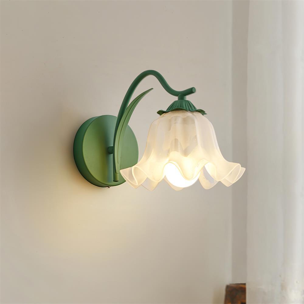 Lily Wall Lamp Botanical Whimsy Green Stem
