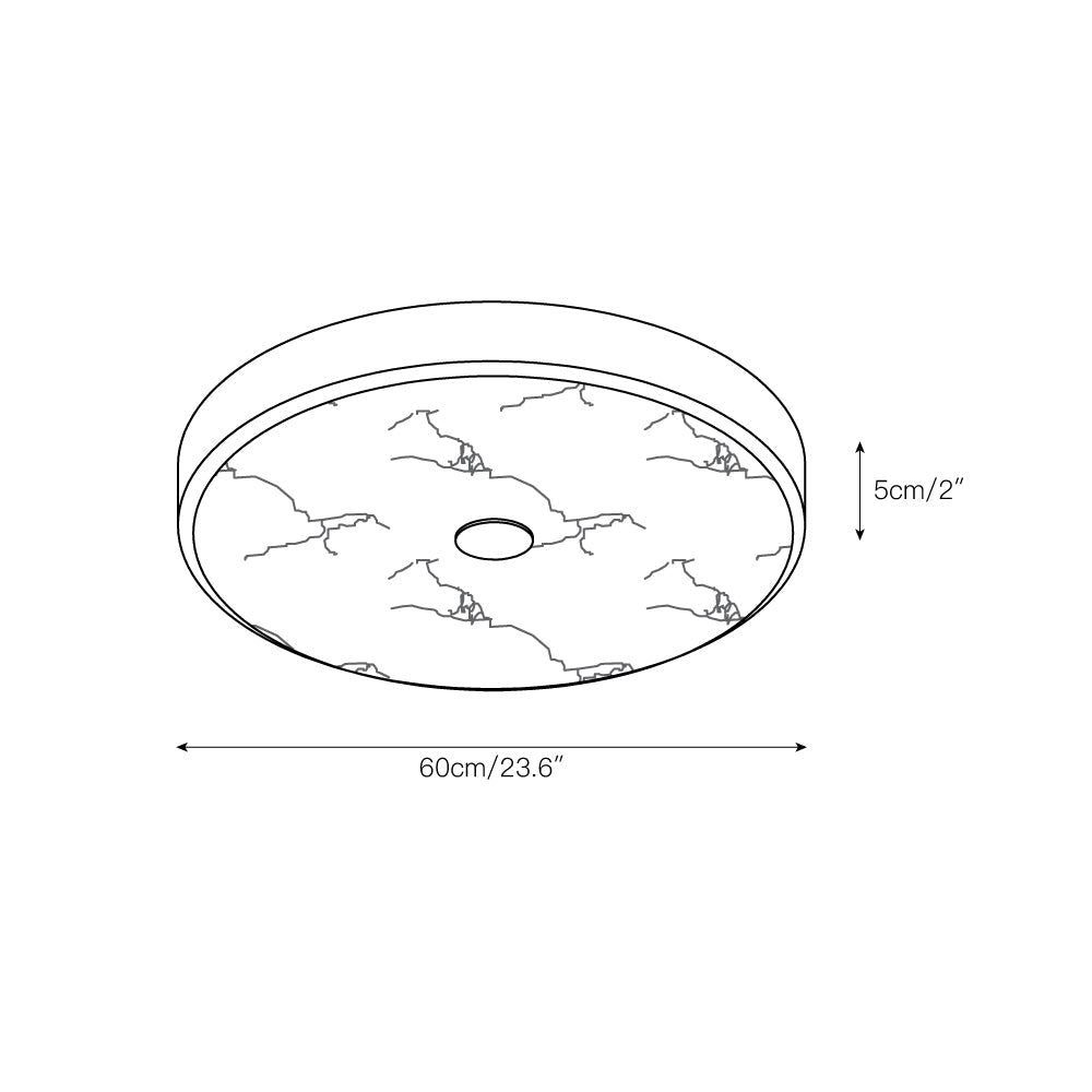 Vosilis Round Alabaster Ceiling Lamp