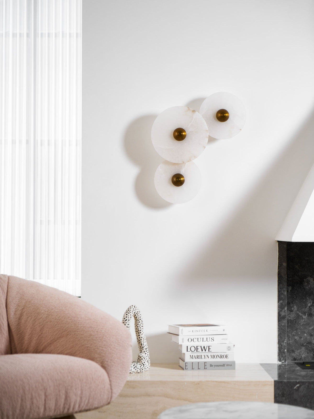 Albireria Minimalist Alabaster Ceiling Light