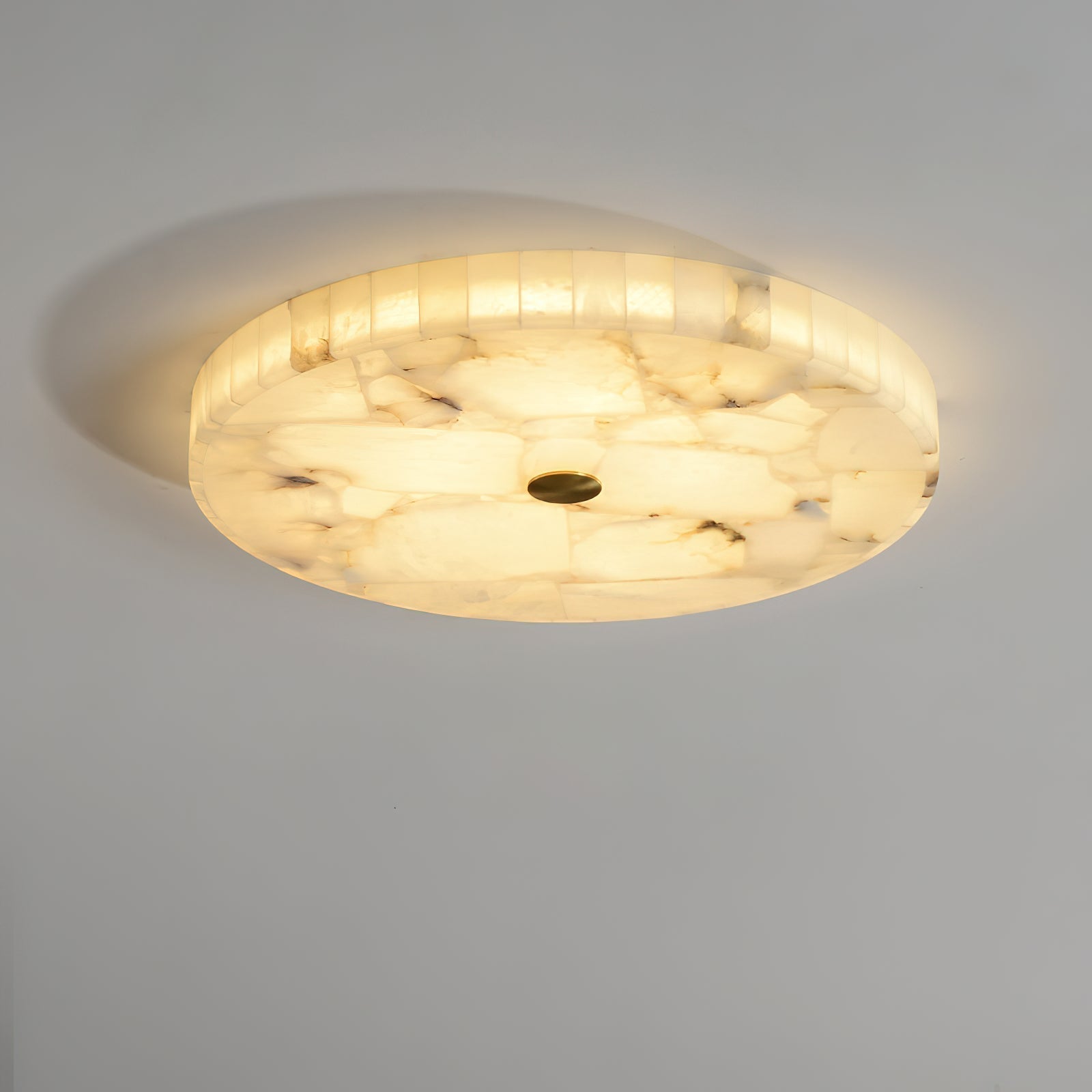 Vosilis Round Alabaster Ceiling Lamp