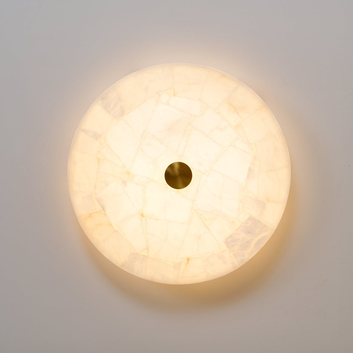 Norshire Round Alabaster Flush Mount Ceiling Light