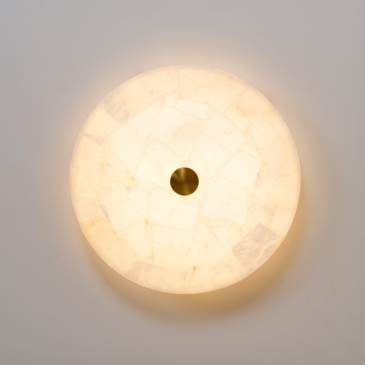 Vosilis Round Alabaster Ceiling Lamp
