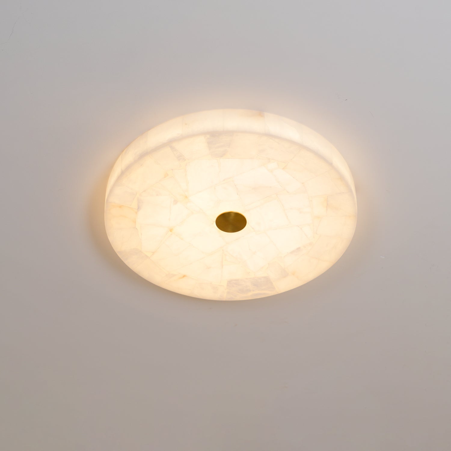 Vosilis Round Alabaster Ceiling Lamp