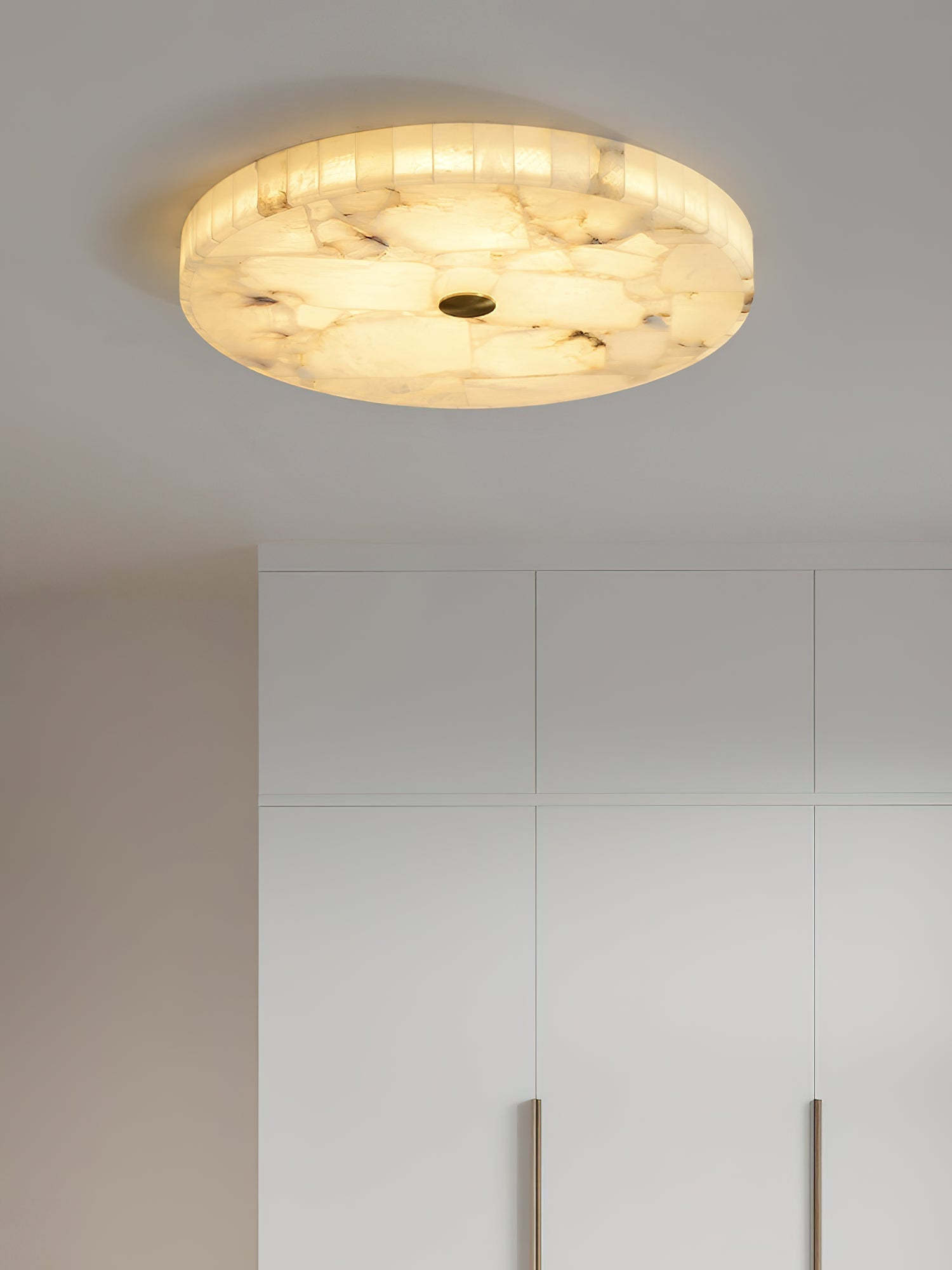 Vosilis Round Alabaster Ceiling Lamp