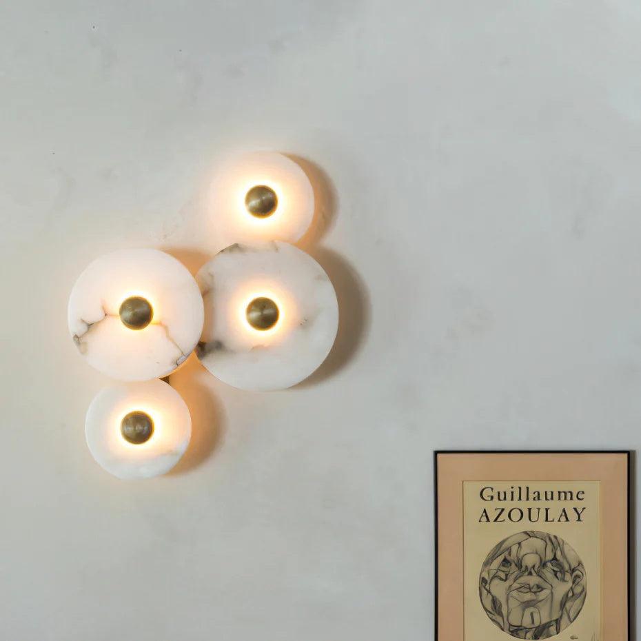 Zapupil Alabaster Combination Wall Lamp