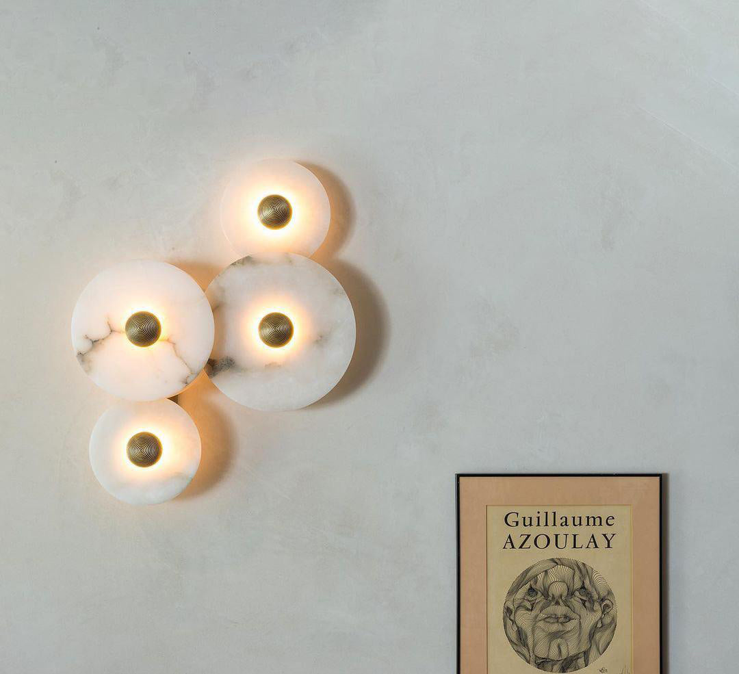 Apollo Round Alabaster Wall Lamp