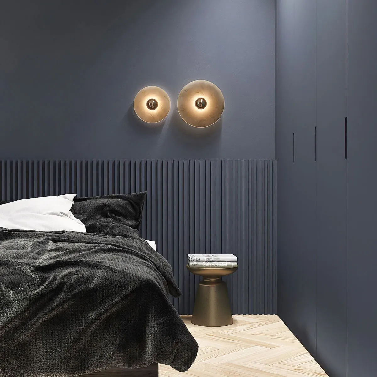 Apollo Round Alabaster Wall Lamp