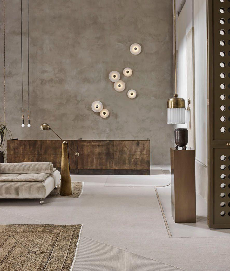 Apollo Round Alabaster Wall Lamp